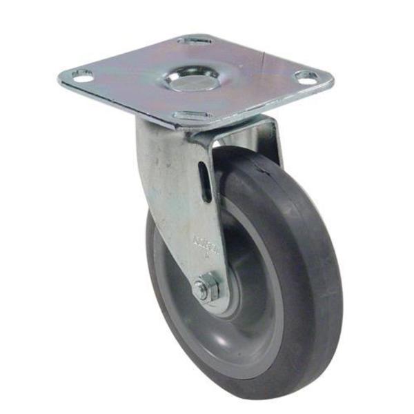 Commercial Extra Heavy Duty Large Swivel Plate Caster With 5 in Wheel 35590